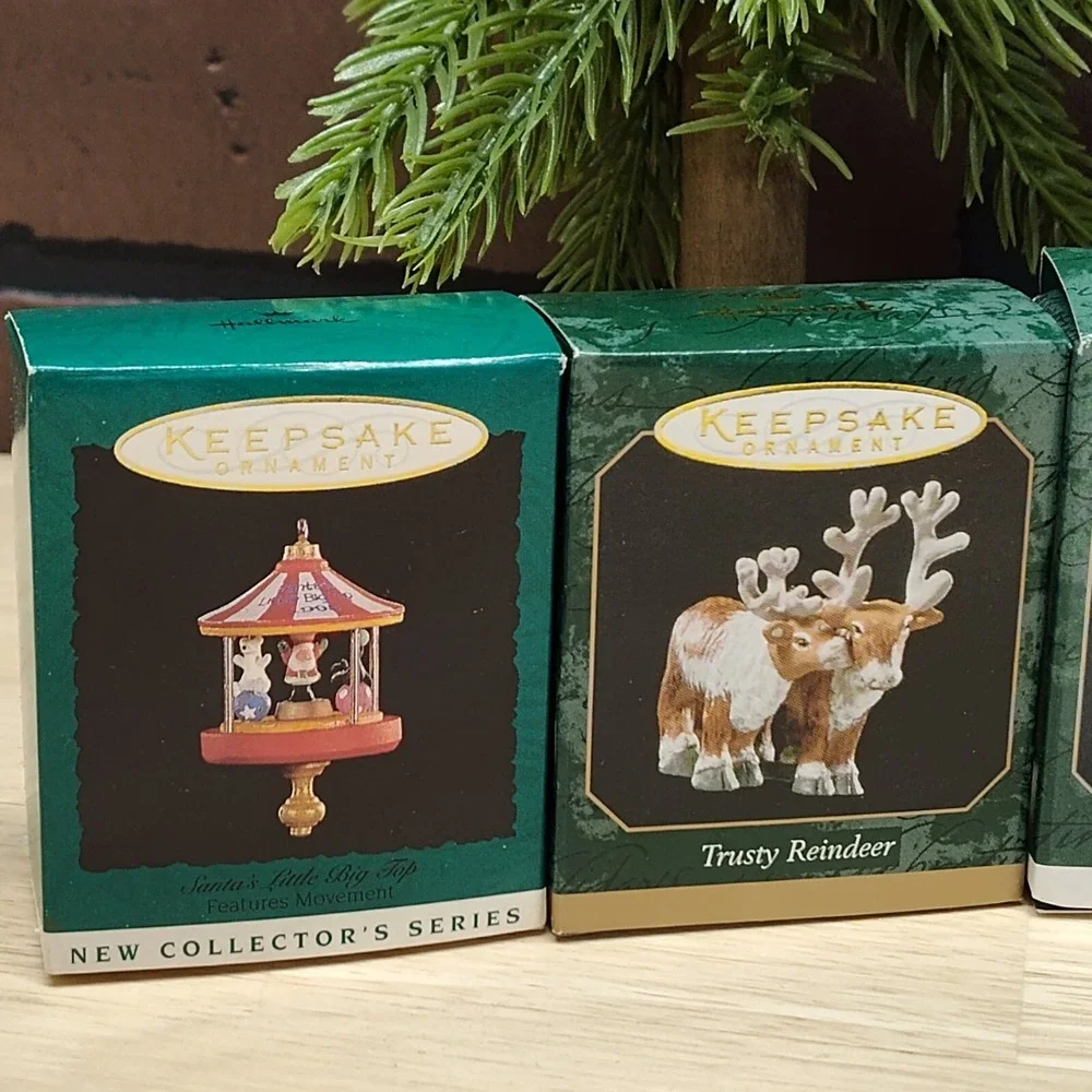 6 Hallmark Miniature Ornaments Lot